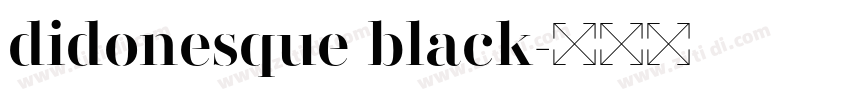 didonesque black字体转换